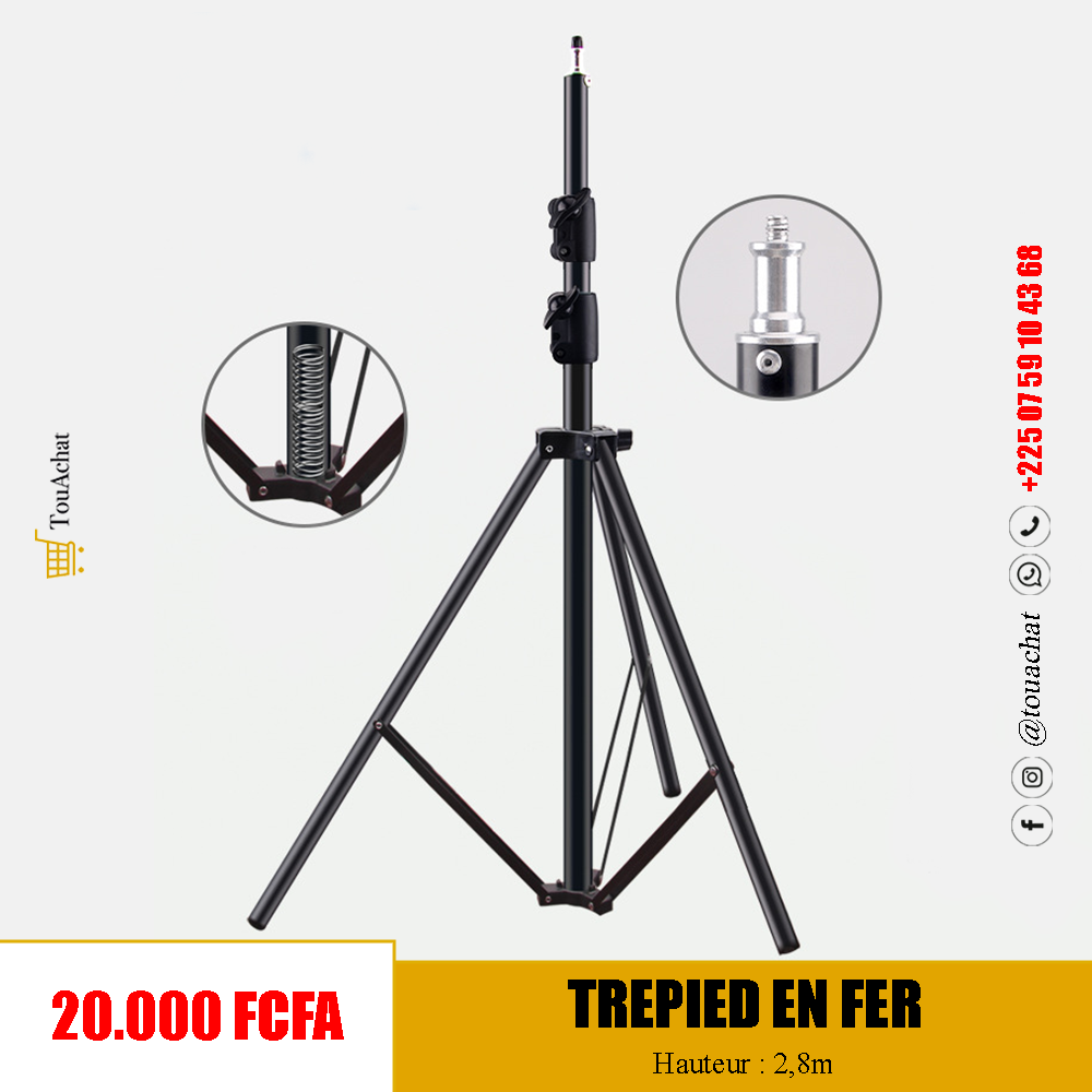 Trépied en Fer de 2,8 mètres, Capacité de charge 8kg