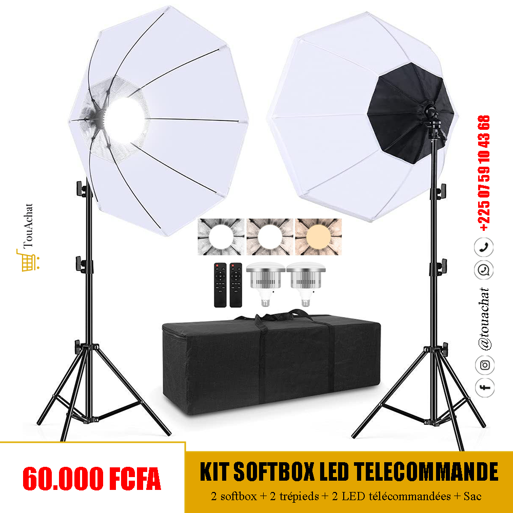 Kit Softbox LED Télécommandé
