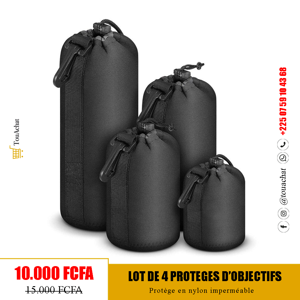 Lot de 4 Housses d’objectifs